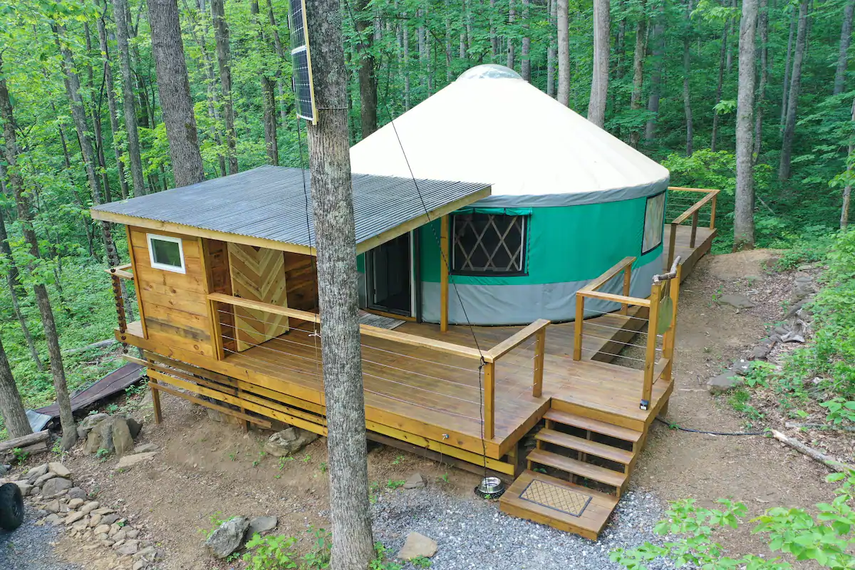 Creekside Yurt Rental in North Carolina