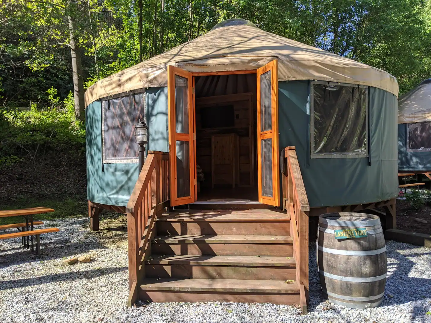 Glamping- Lantana Yurt in Marion, North Carolina
