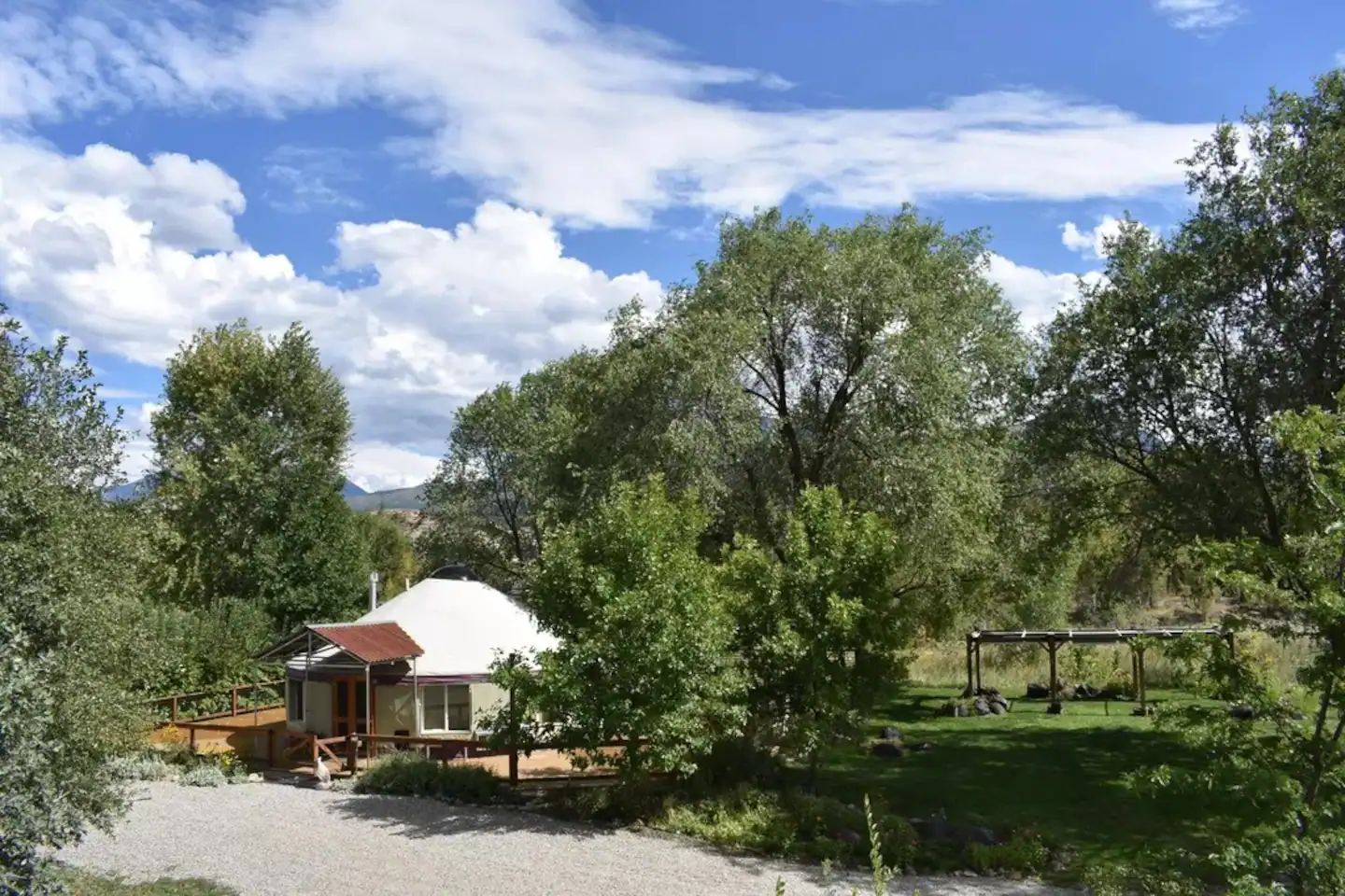 River Colorado Walk Yurt with Hot Tub Airbnb