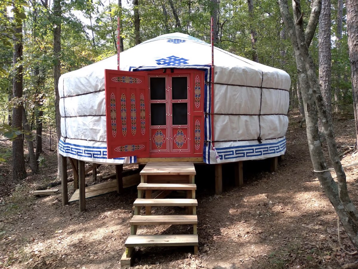 Romantic Yurt Glamping in Arkansas