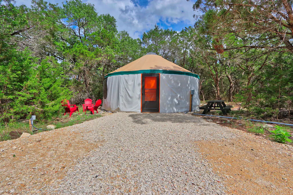The Driftwoods Yurt Rental in Texas