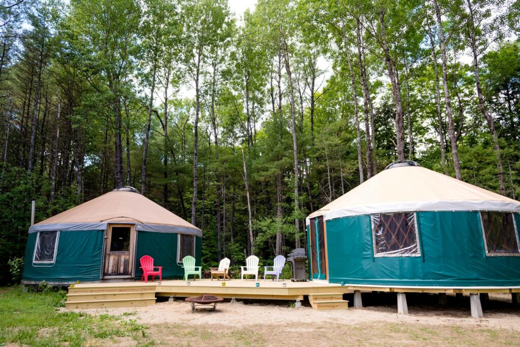 Double Yurt Rental Maine