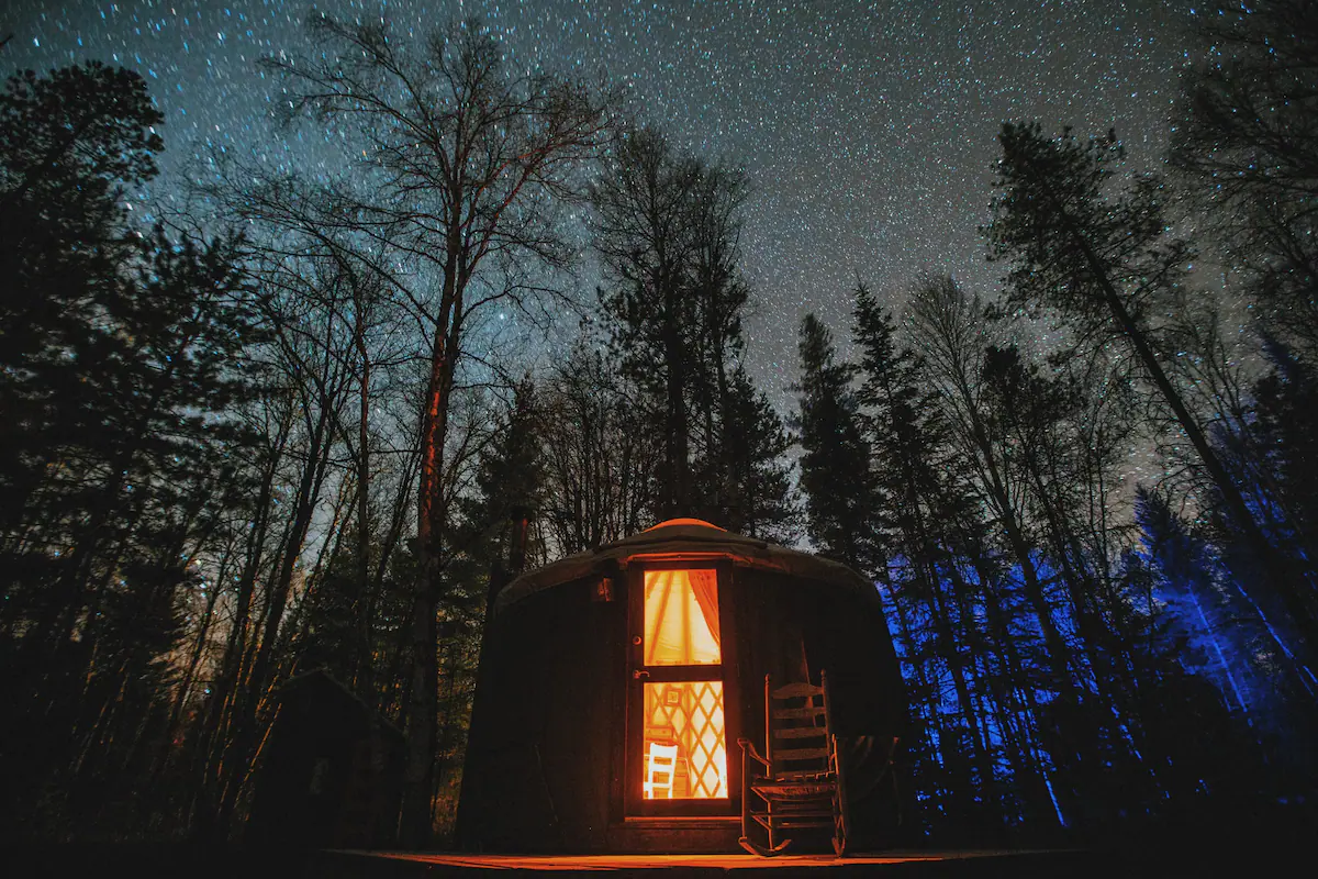A Small Yurt Tucked In The Woods - Yurts in Idaho