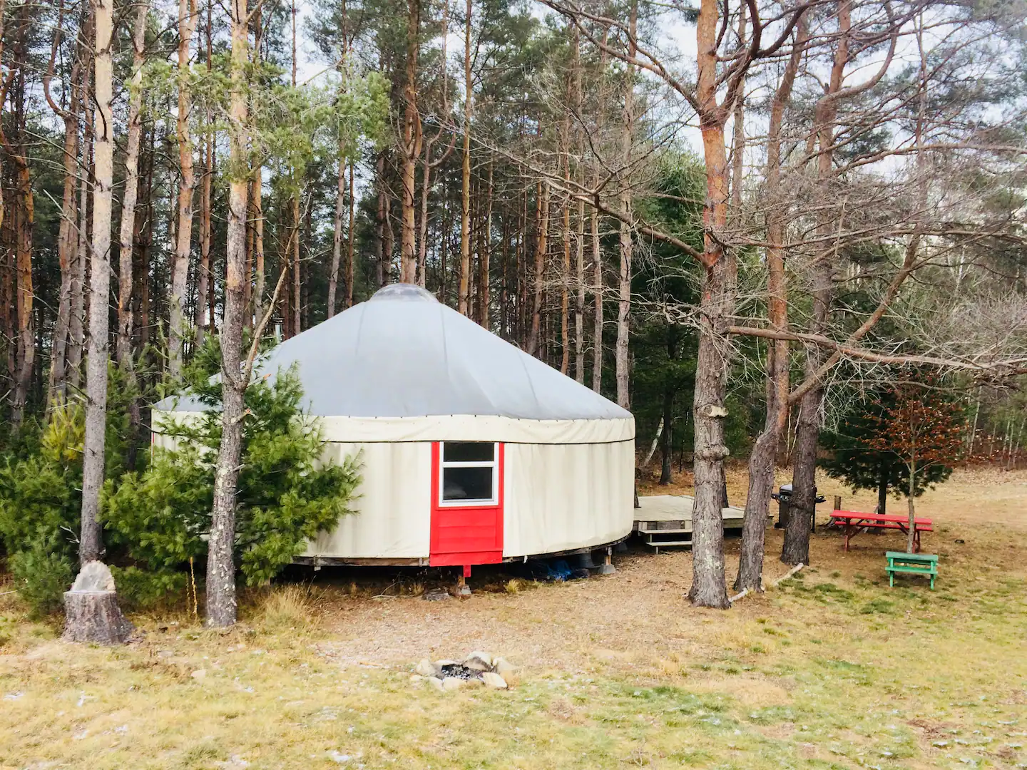 Adirondack Mountain Yurt at Blue Pepper Farm